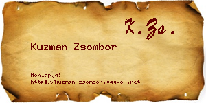 Kuzman Zsombor névjegykártya